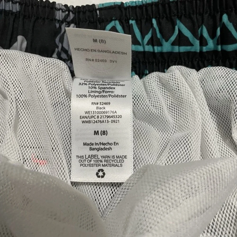NEW Wonder Nation Shorts Swim Trunks Quick Dry Youth‎ Boys Medium 8 Fish Bone